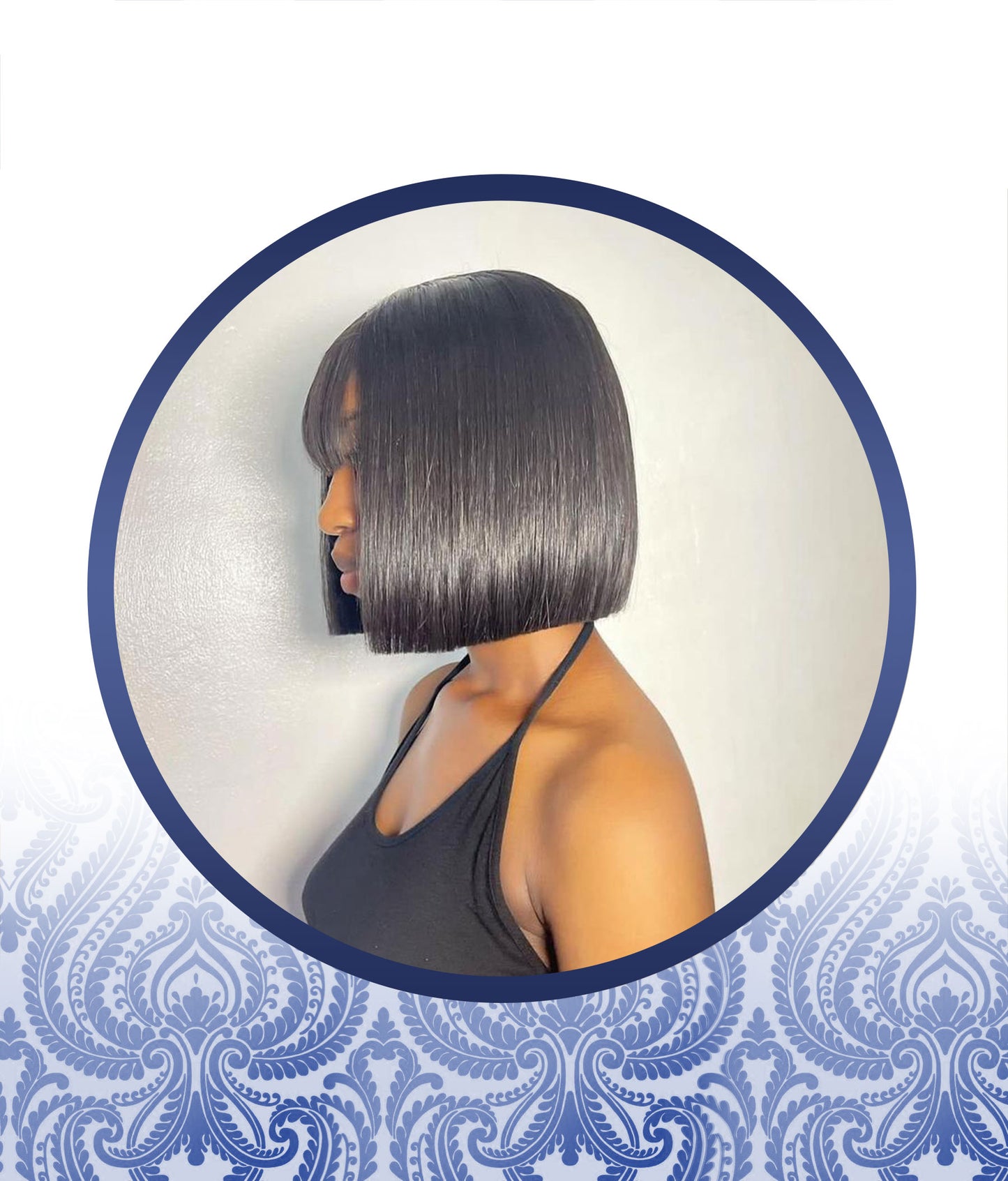 10" Straight Bob Fringe