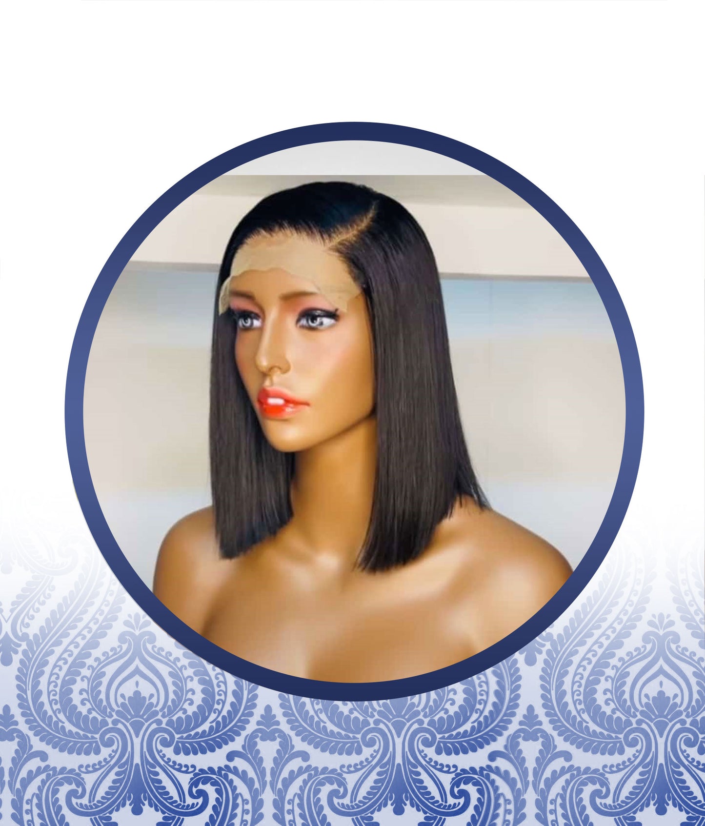 12" Side Part Peruvian Bob Wig