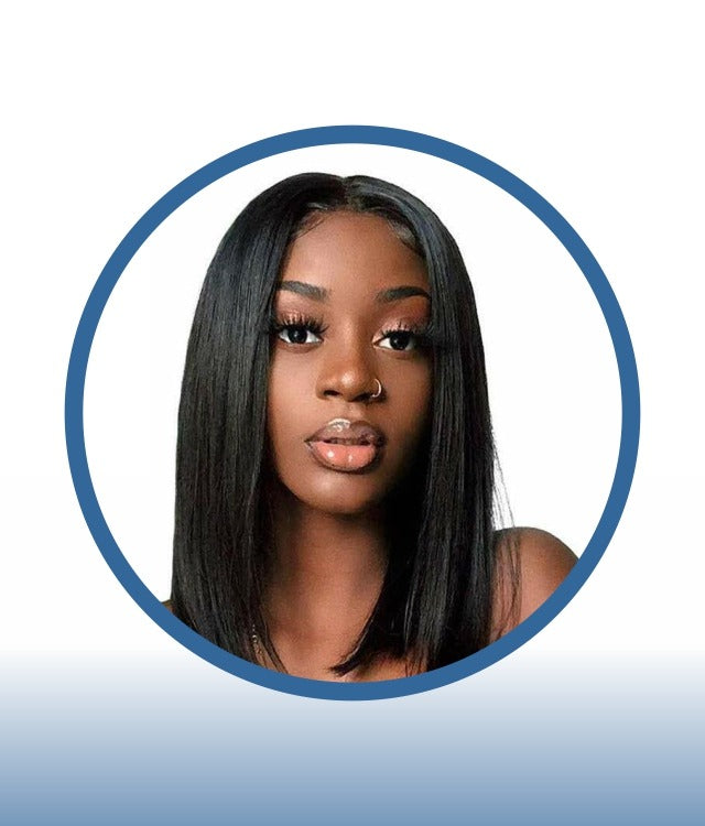 12" T-Part Glueless Lace Peruvian Frontal Wig