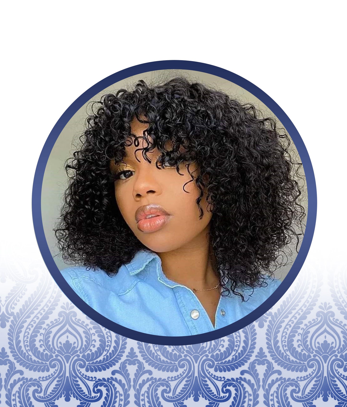 Water Wave Fringe Wig