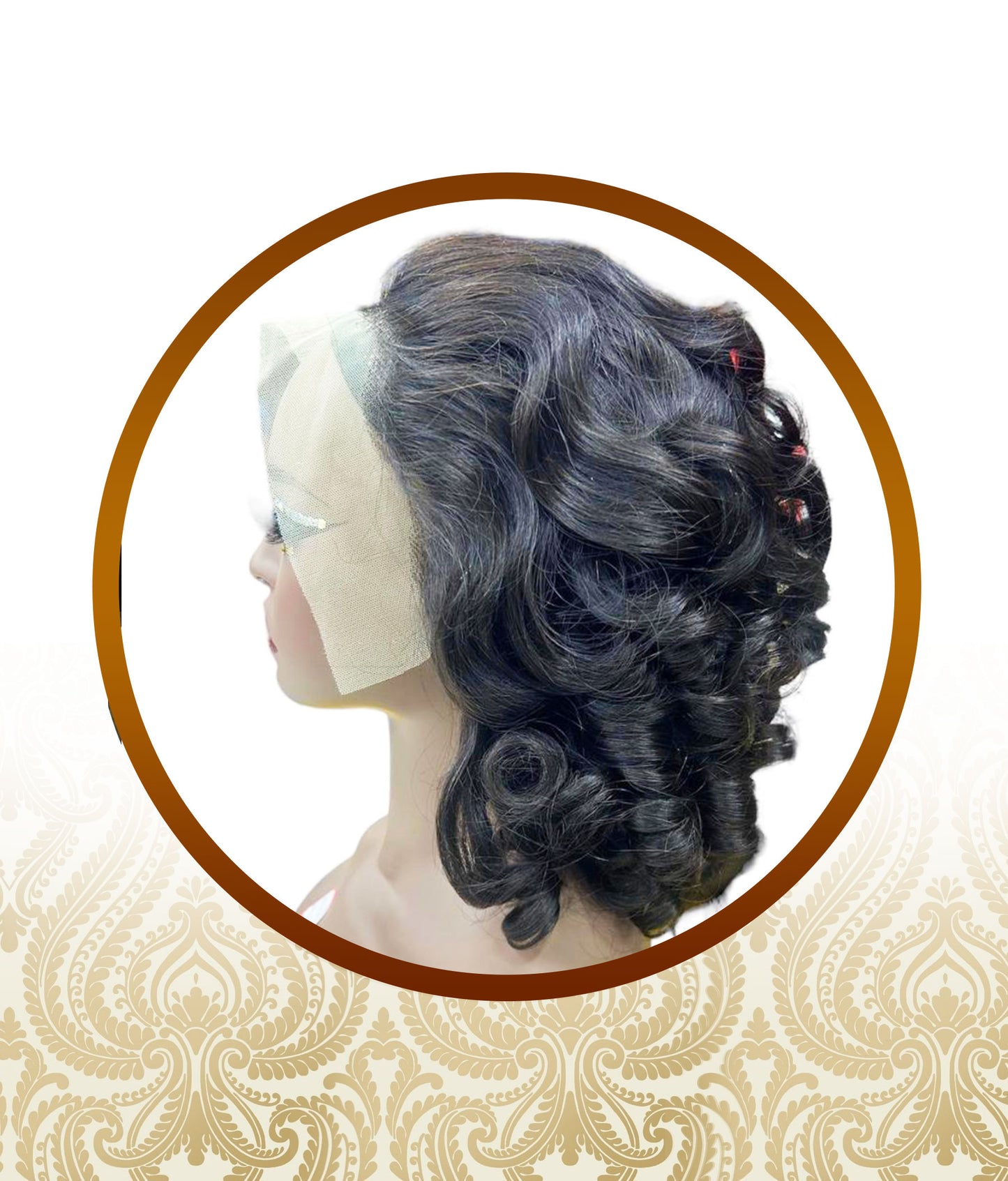 14" Peruca 13x4 Glueless Bouncy Loose Double-Drawn Unit