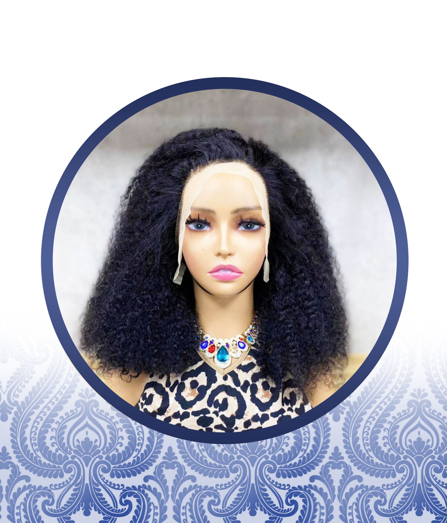 16 Malaysian Curly 13x4 Frontal Lace Wig