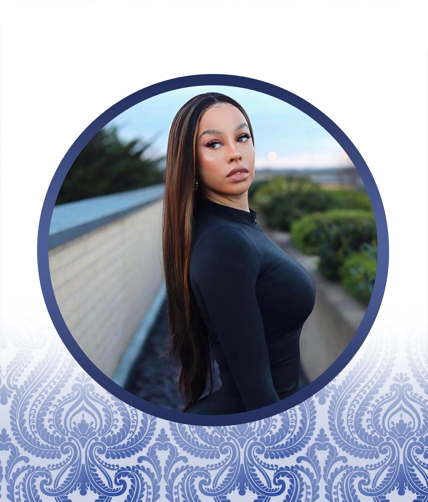 26" T-part HIGHLIGHTED LACE WIG