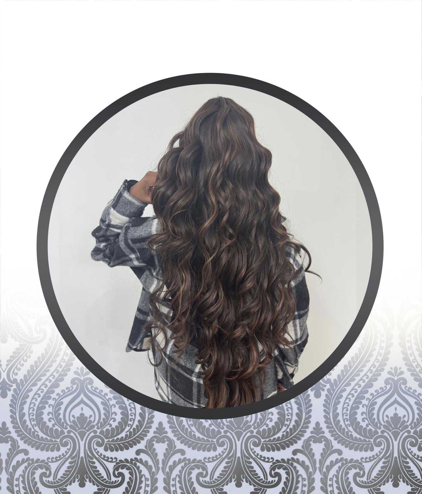 40" Chocolate Brown Bodywave Human HairBlend Glueless Lace Frontal