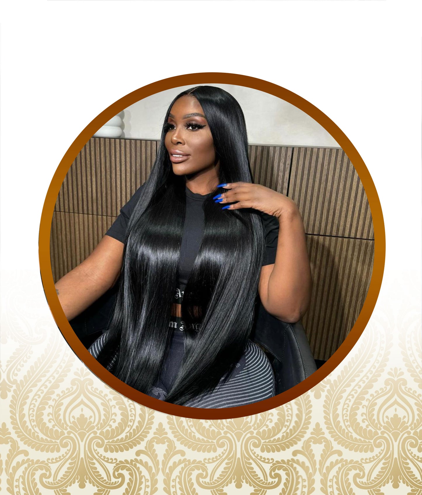 40” Vietnamese Straight Full Lace Frontal Unit