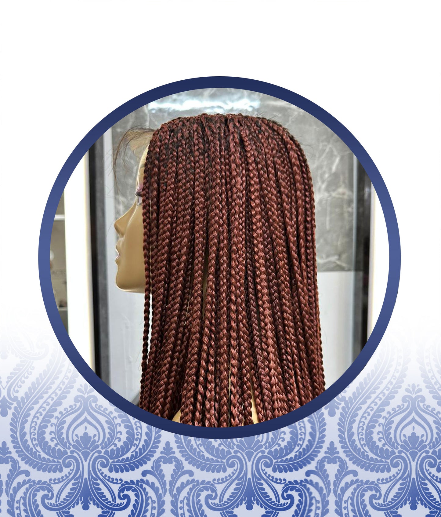 26" 4x4 Brown Braided Wig