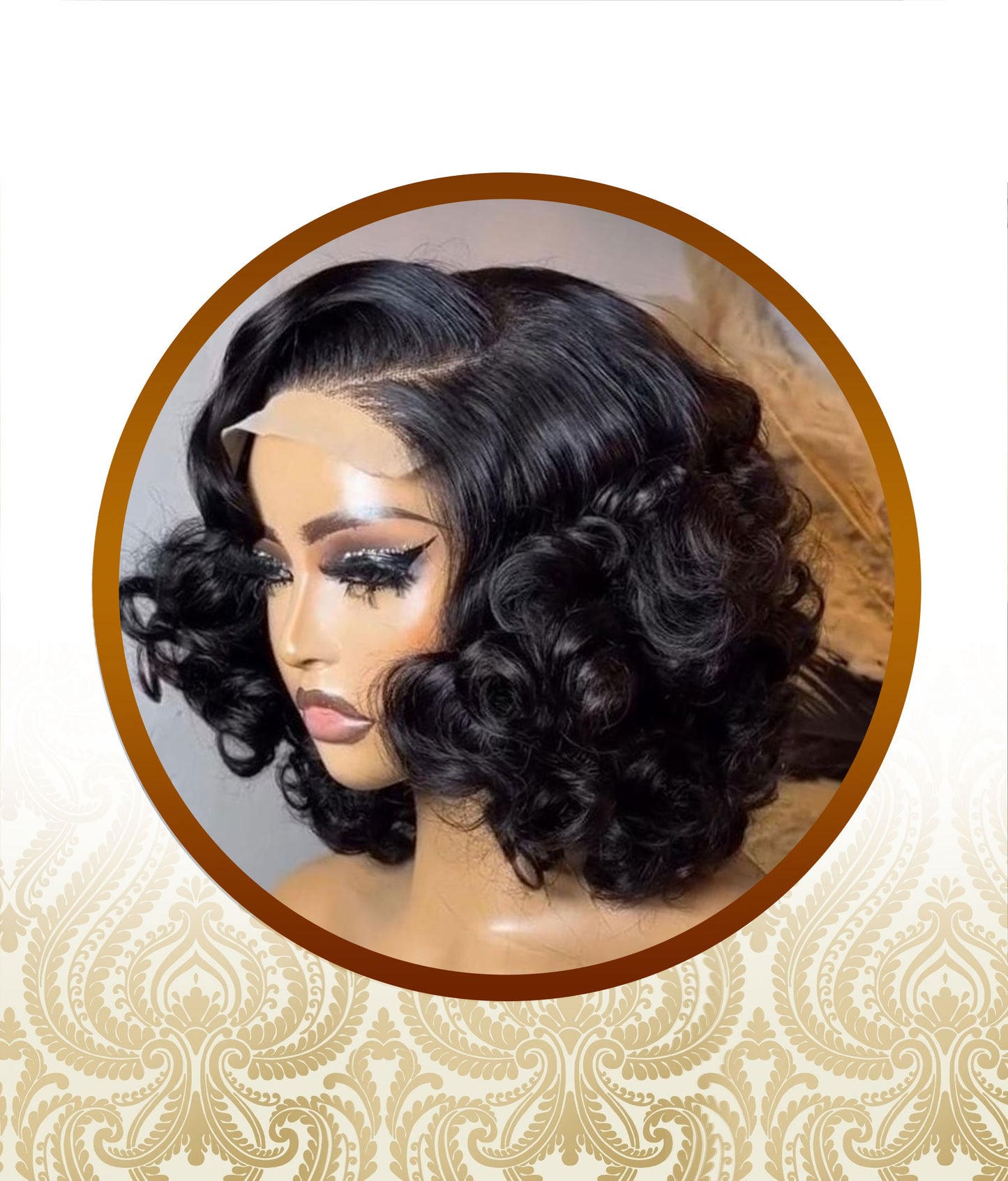 14" 5x5 Glueless Bouncy Body-Loose Wave Double-Drawn Unit + Installation + Makeup