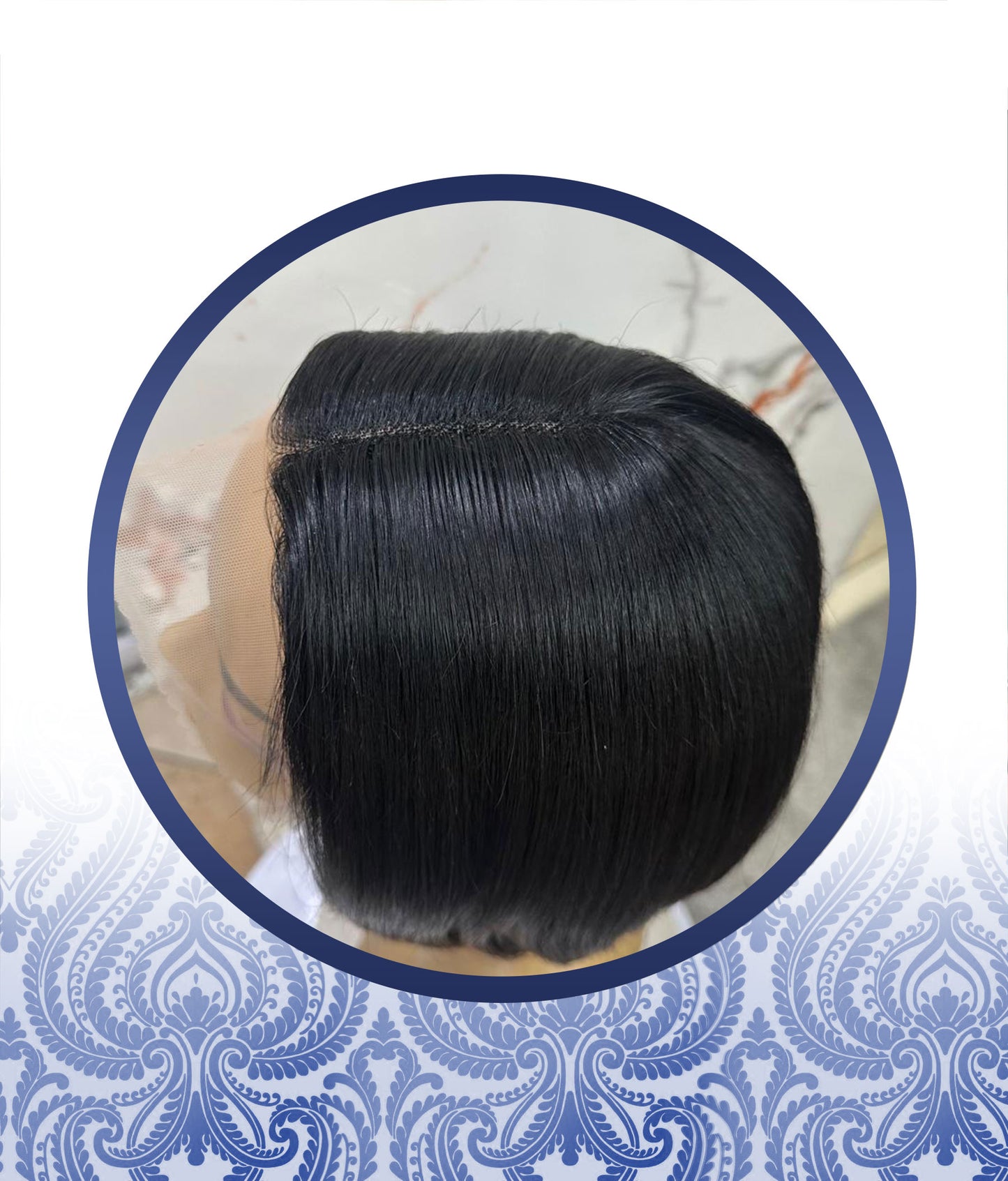 8" Peruvian Glueless 13x1 Lace Frontal Bob