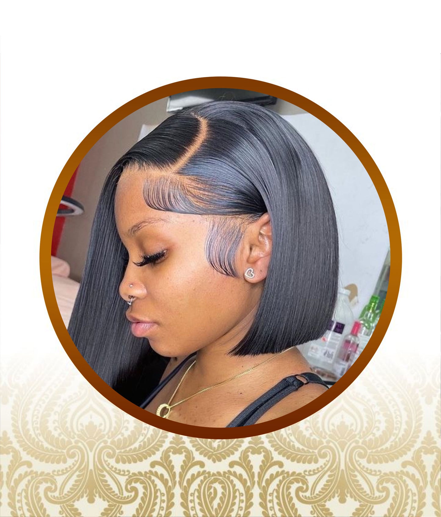 10" Exotic Straight Single-Drawn Full HD Lace Frontal Unit