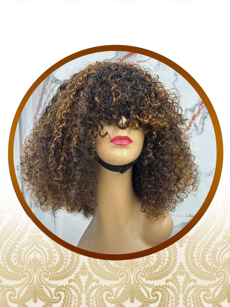 Full Bouncing Mixed Highlight Double Drawn Malaysian Curl Fringe