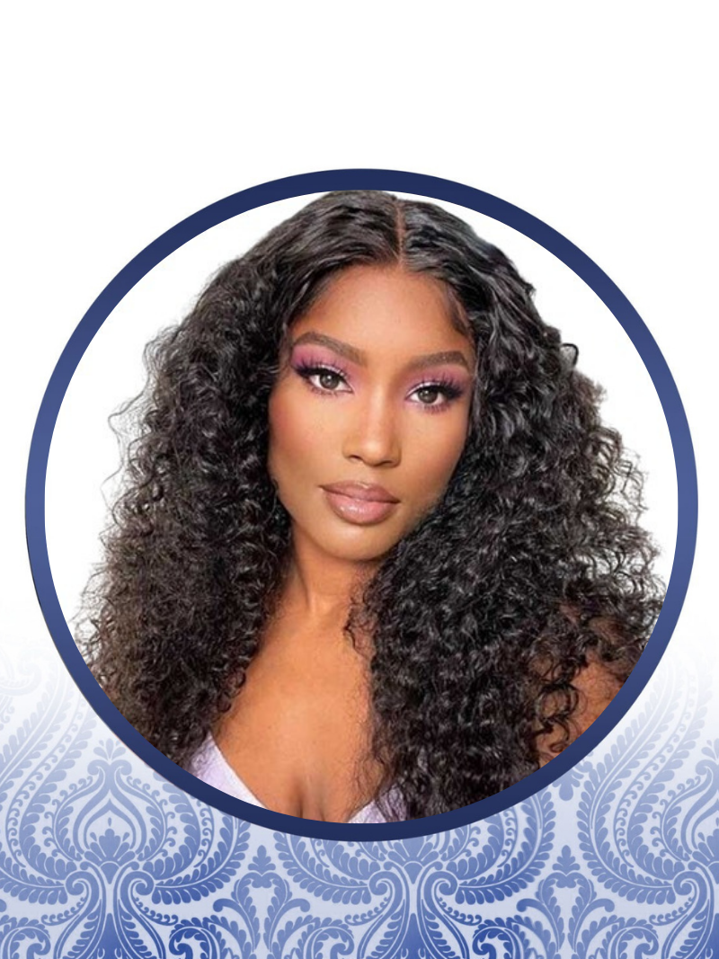 16" Glueless Deep Wave 3 Part Lace Wig