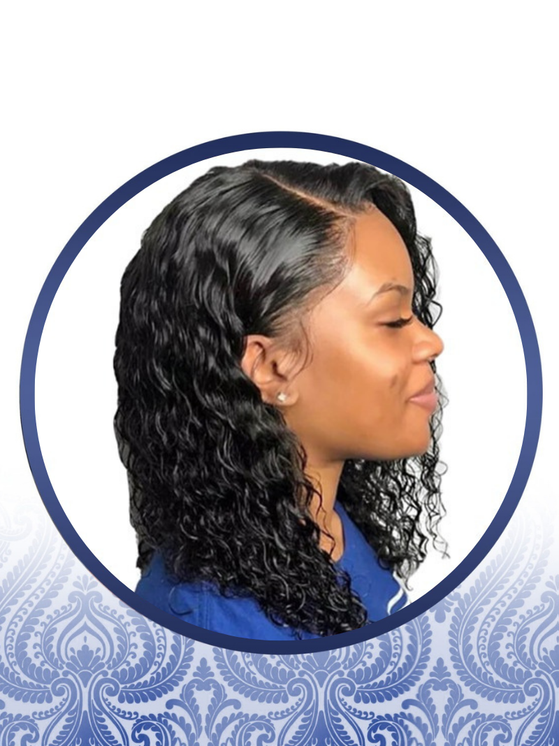 18" Glueless Deep Wave Full Lace Frontal Wig