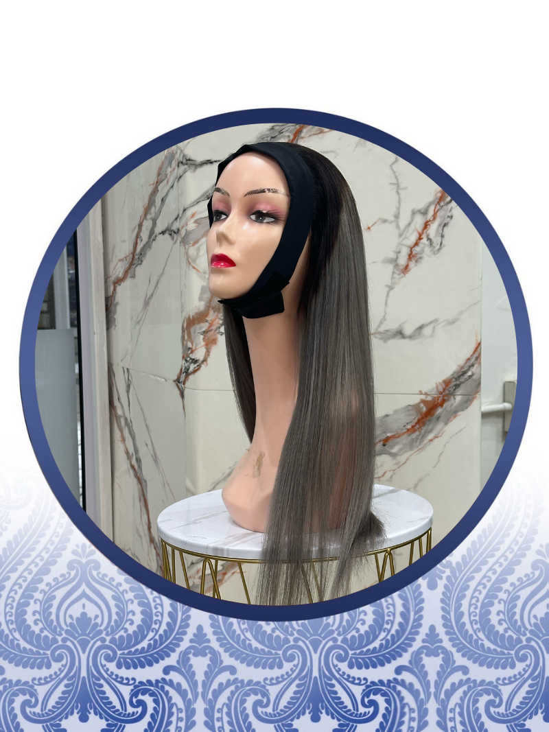 24” Ombre Grey Headband Wig
