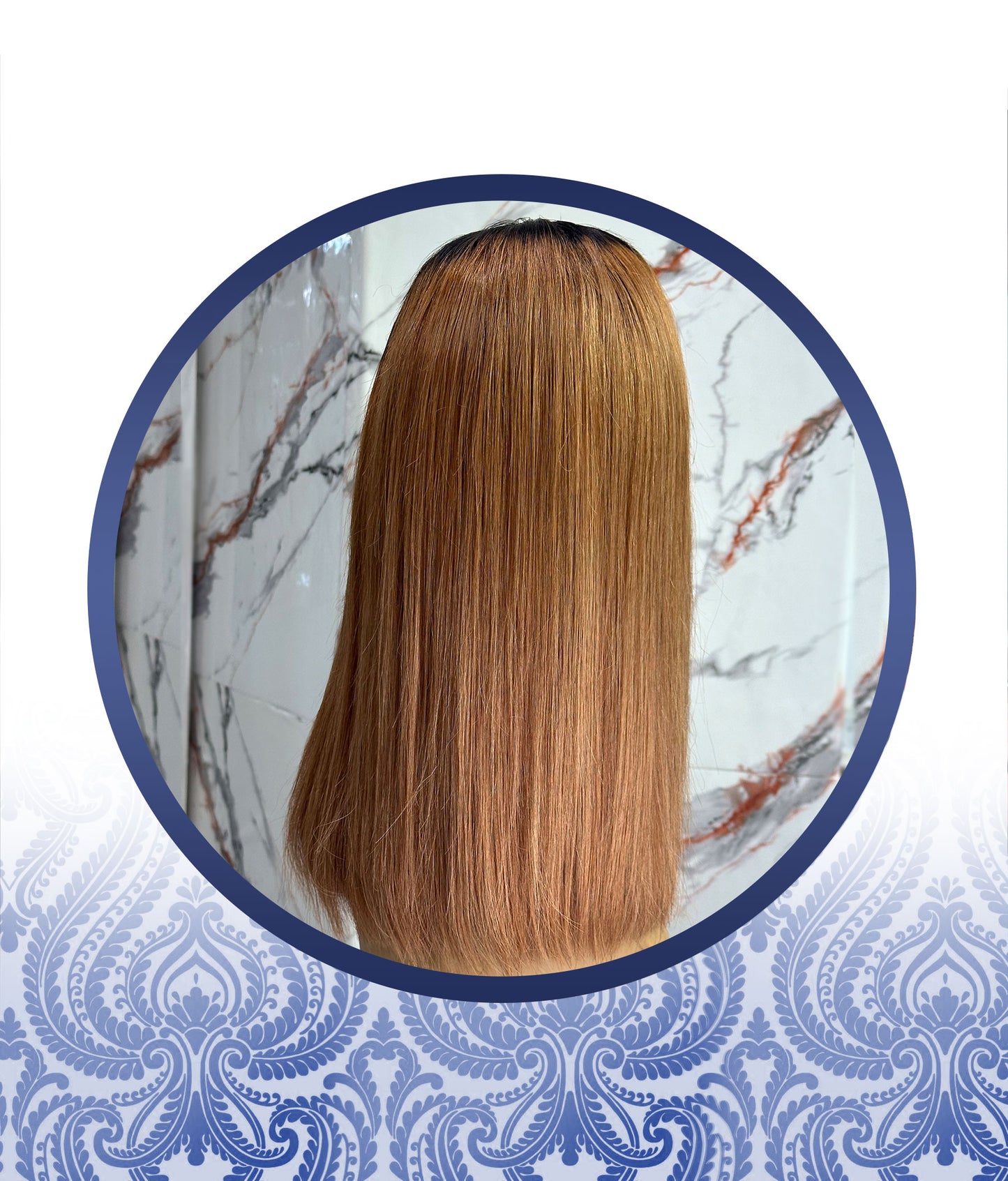 14” Ombre Brown Lace Frontal Wig