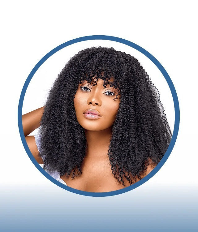 Kinky Curl Fringe Wig
