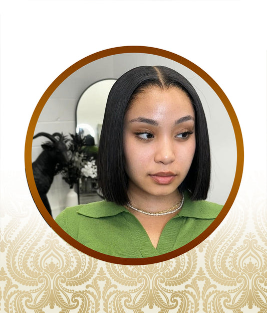 10″ Kim-K Glueless Bob wig style