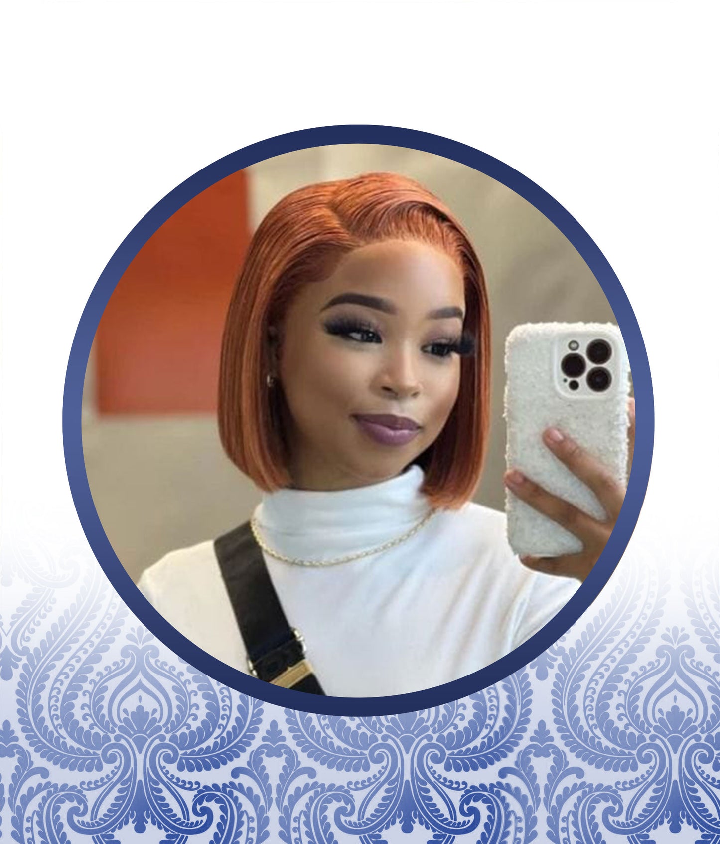 10" Ginger Orange Lace Frontal Wig