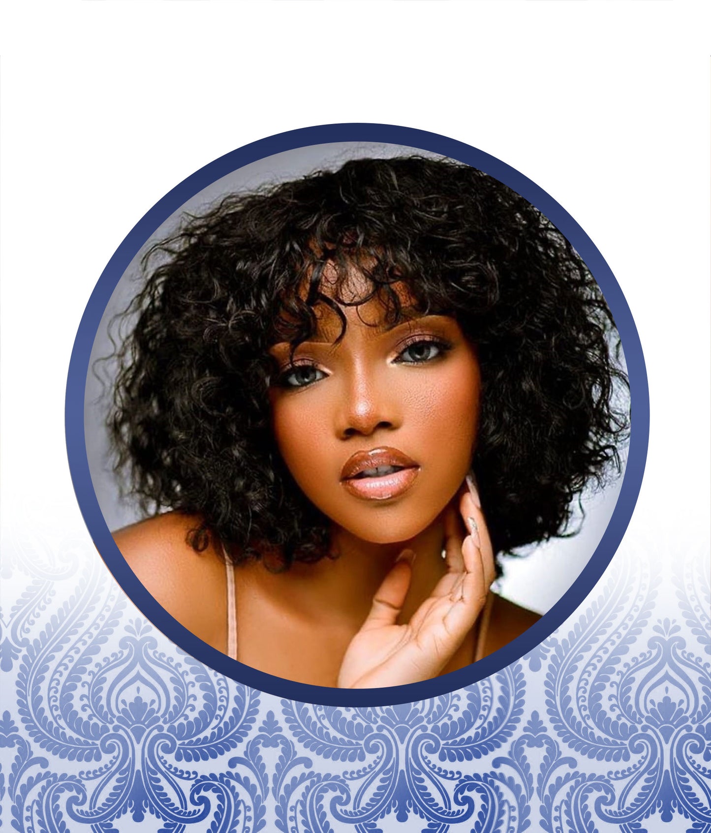 10" Italian Curl fringe Wig