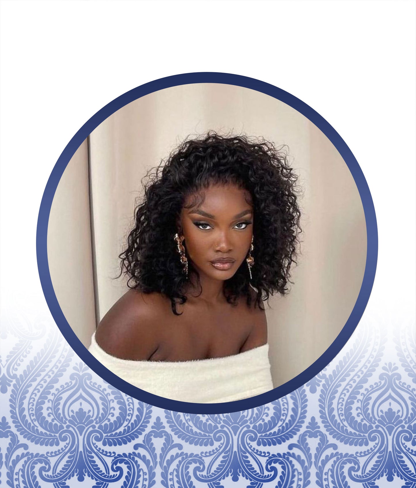12" Italian Curl wear-and-go Lace Frontal Wig
