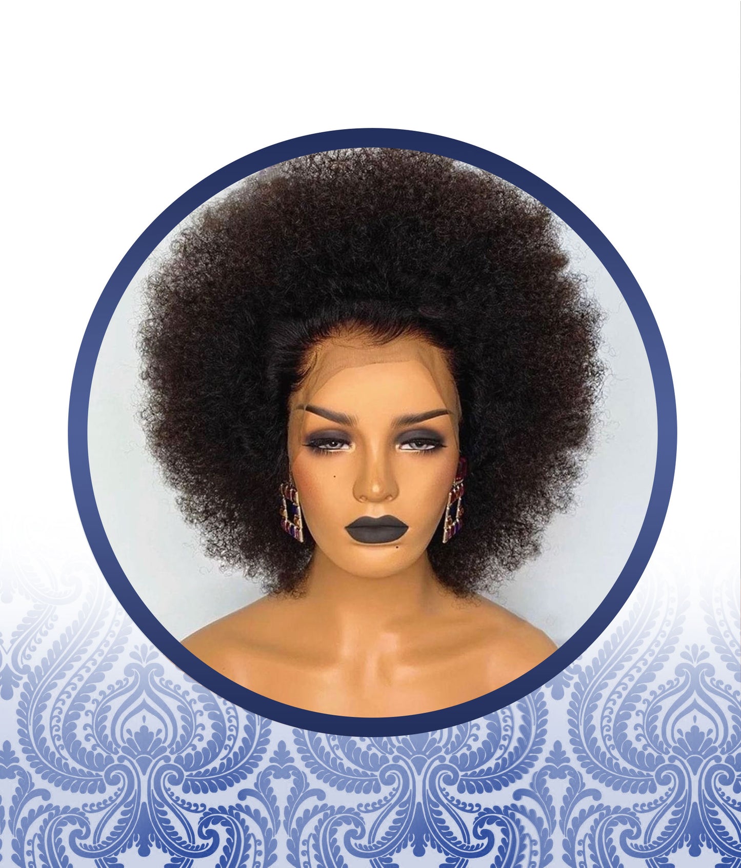 12" Malaysian Curl Afrokinky Lace Frontal