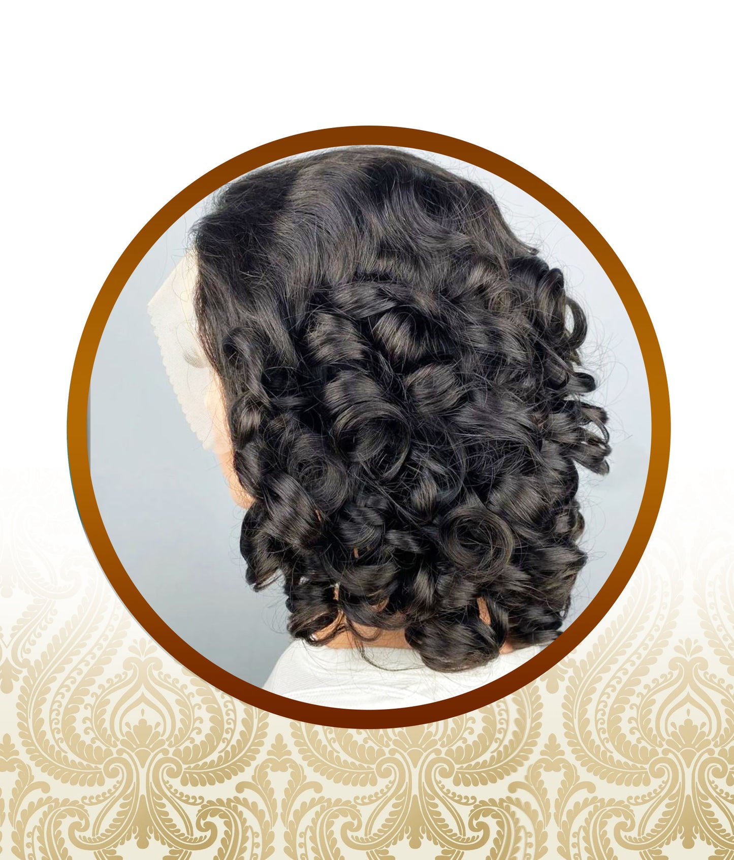 14"  Peruca 13x4 Glueless Bouncy Loose Double-Drawn Unit