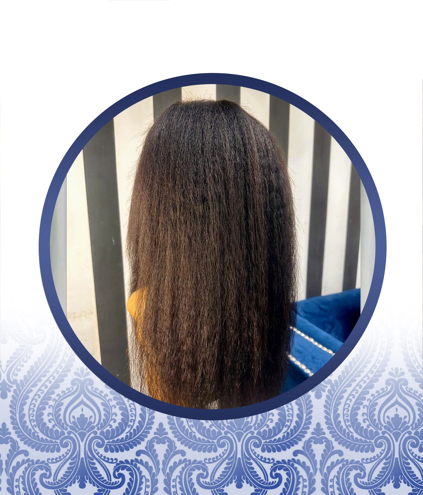 14" Straightkinky Full Frontal Lace Wig