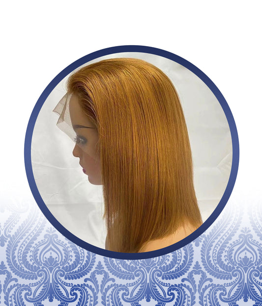 14" Peruvian Honey Blonde Lace Frontal Wig