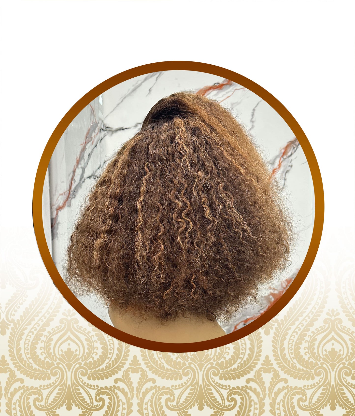 14″ Mixed color Highlighted Exotic Afro Mongolian Water Curl Double Drawn Frontal Unit