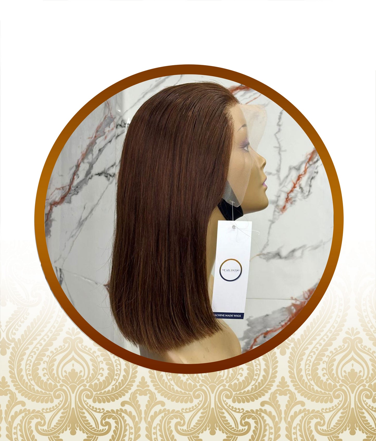 12" Chocolate Brown Frontal Vietnamese Wig