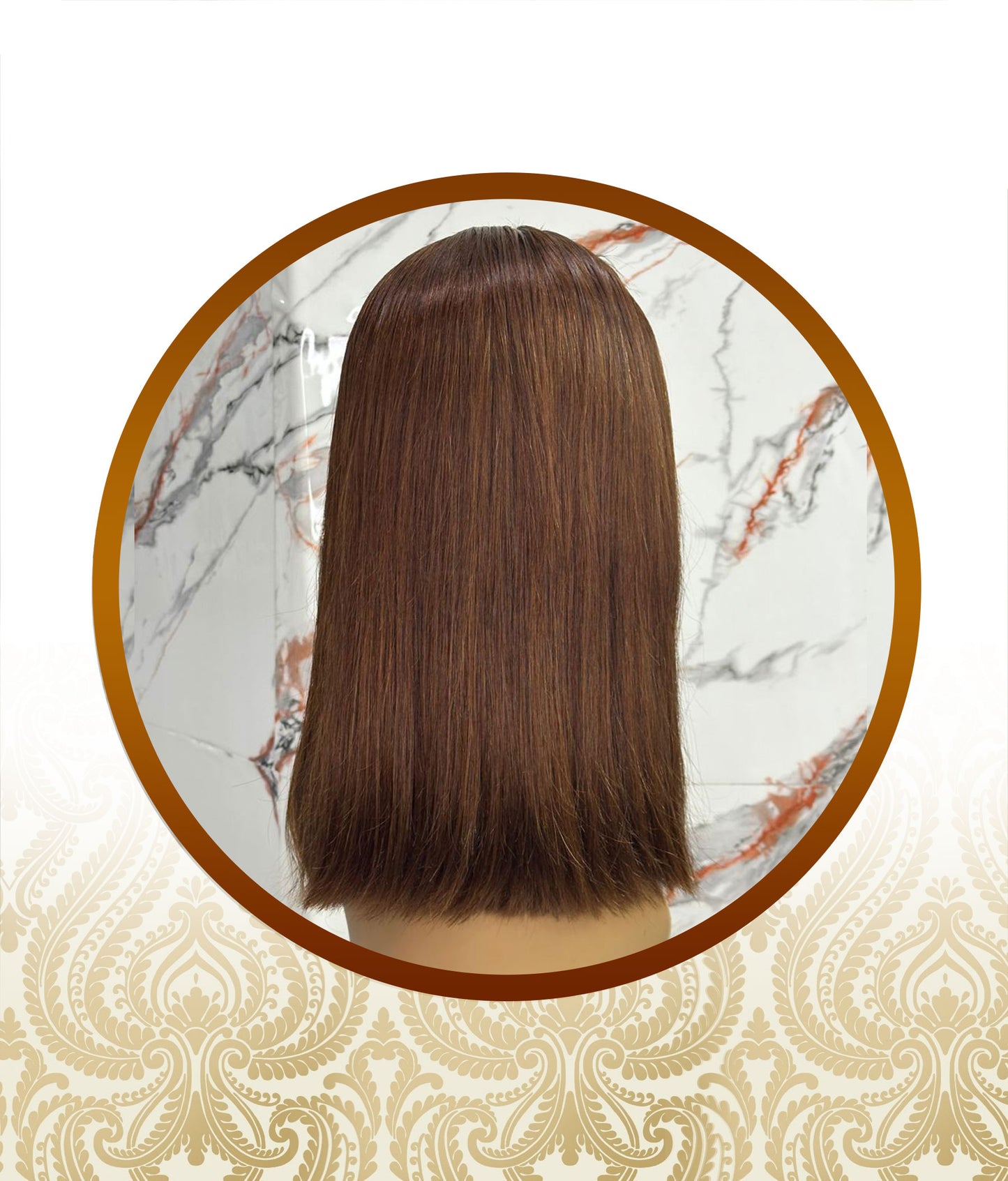 12" Chocolate Brown Frontal Vietnamese Wig