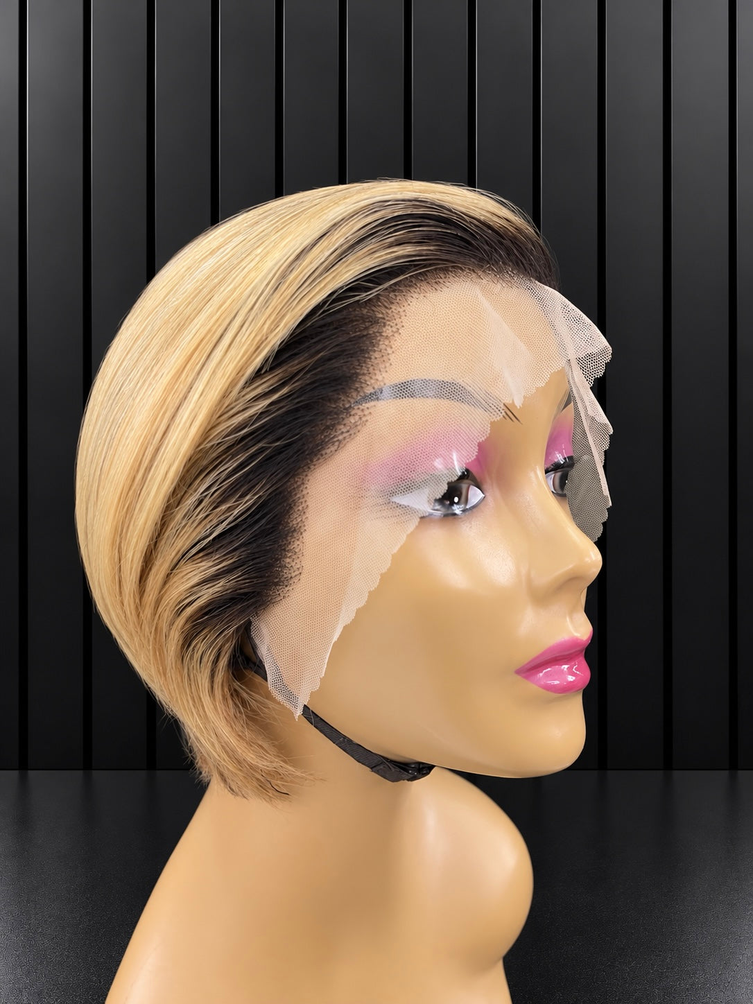 Ombre Full Frontal Lace Pixie Cut Wig