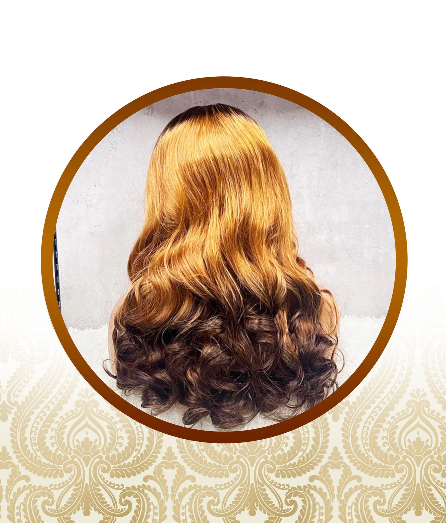 24" Glueless Ombre Bouncy Body-Loose Wave Double-Drawn Unit