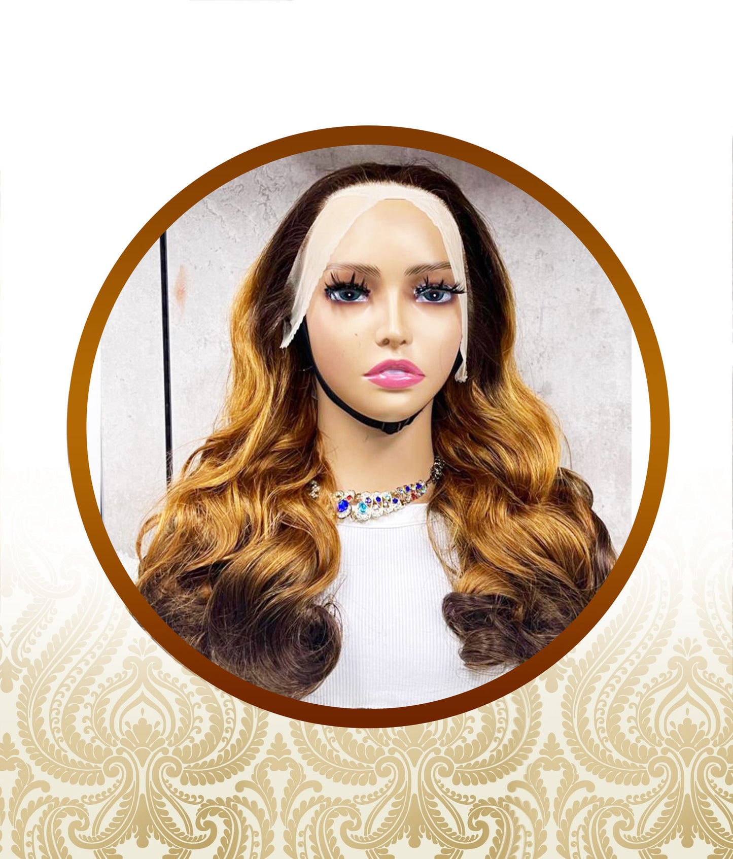 24" Glueless Ombre Bouncy Body-Loose Wave Double-Drawn Unit