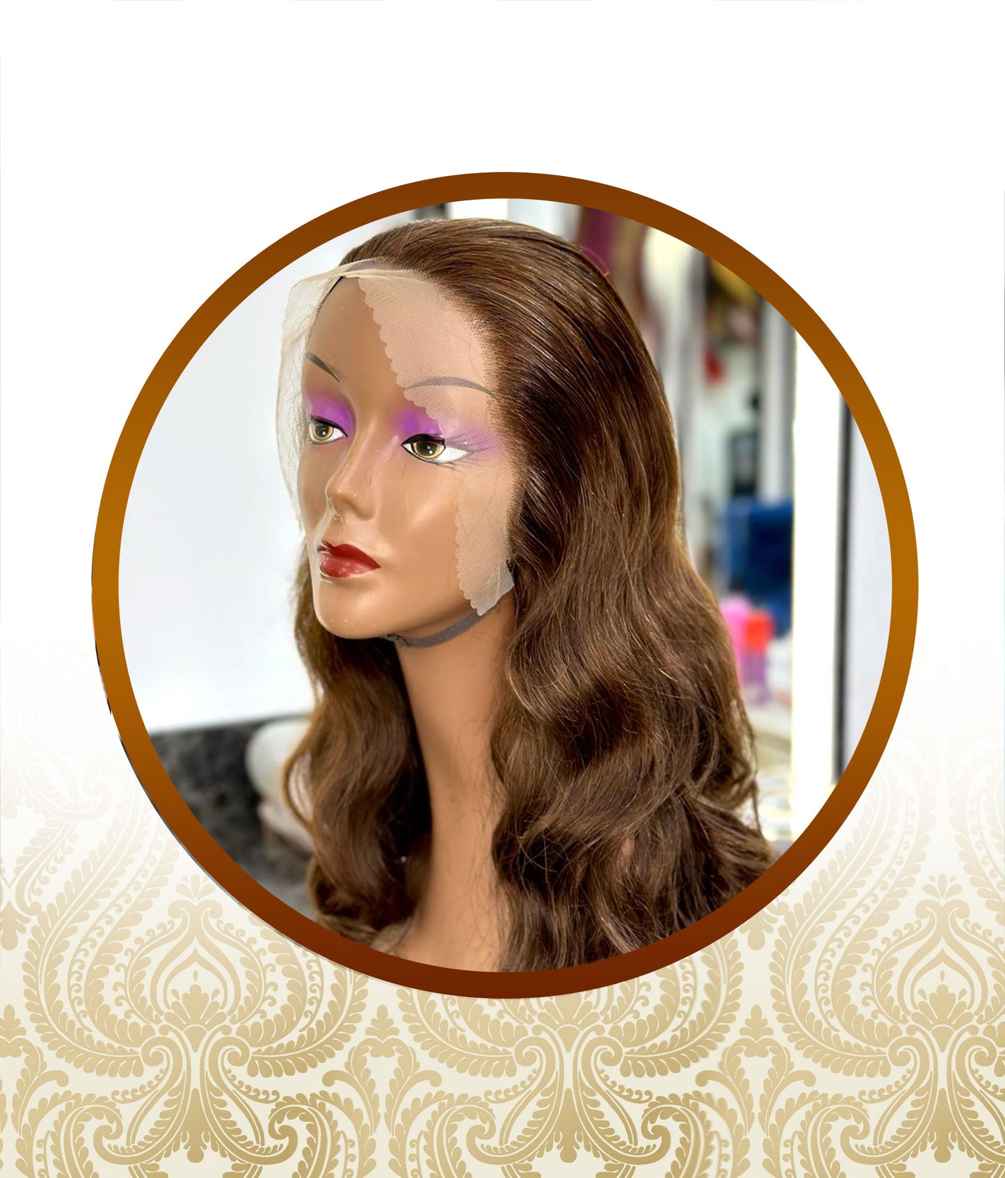 24 Luxury Chocolate Brown Bouncy Body-Loose Wave Lace Frontal Double-Drawn Unit
