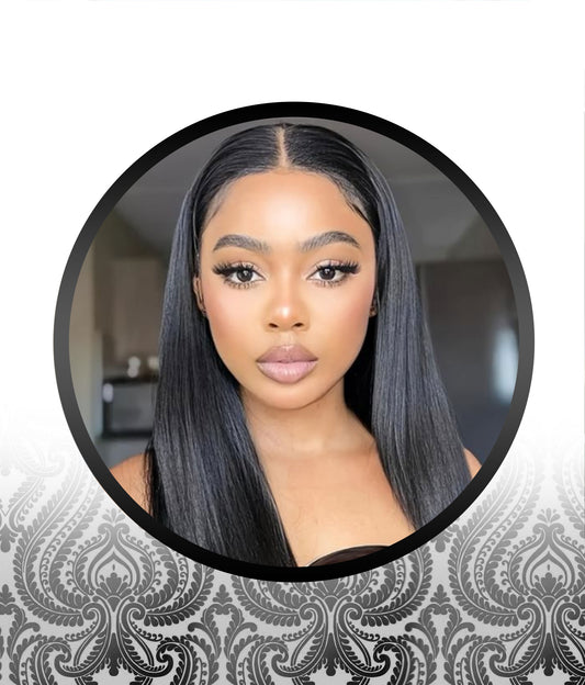 22" Wear & Go Glueless Human HairBlend Frontal Bone Straight Wig