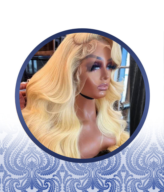 Platinum Blonde Bodywave Full Lace Frontal Wig