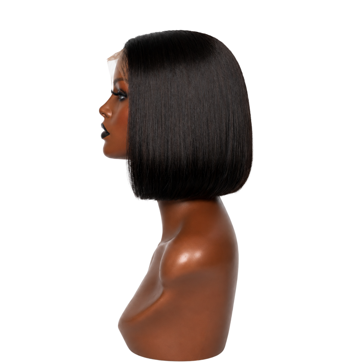 2x6 Raw Single Donor Straight Bob Peruca natural 8"