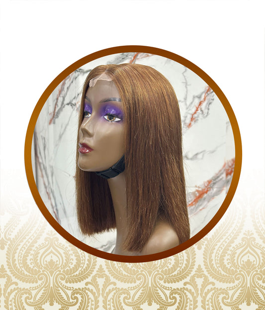 12" Raw Chocolate Brown Vietnamese Premium 2×6 Swiss Lace Glueless Unit