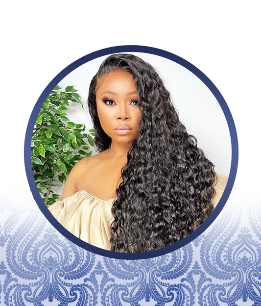 30" Malaysian Waterwave Lace Frontal Pre-Plucked Wig