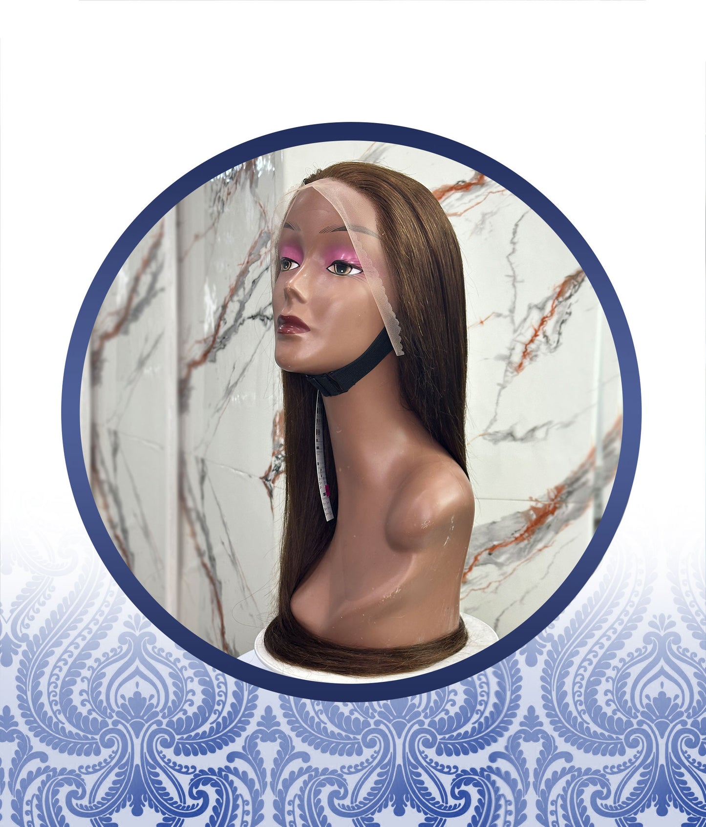 30 Inch Straight Chocolate Brown Full Lace Frontal Wig