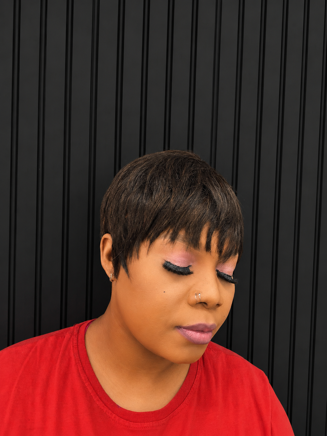 SHORT BROWN PIXIE WIG