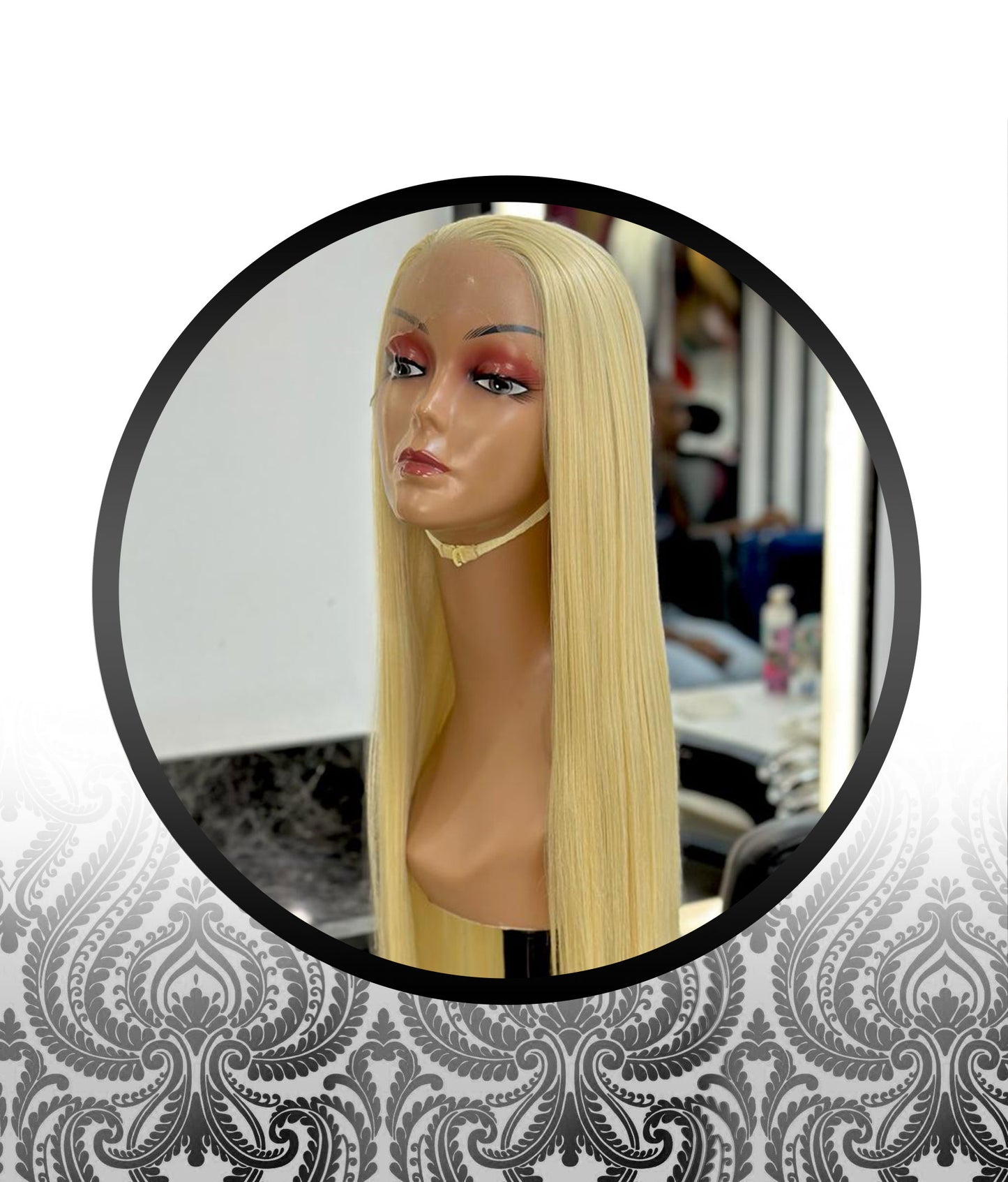 24" 100% HB Blonde Glueless Lace Frontal