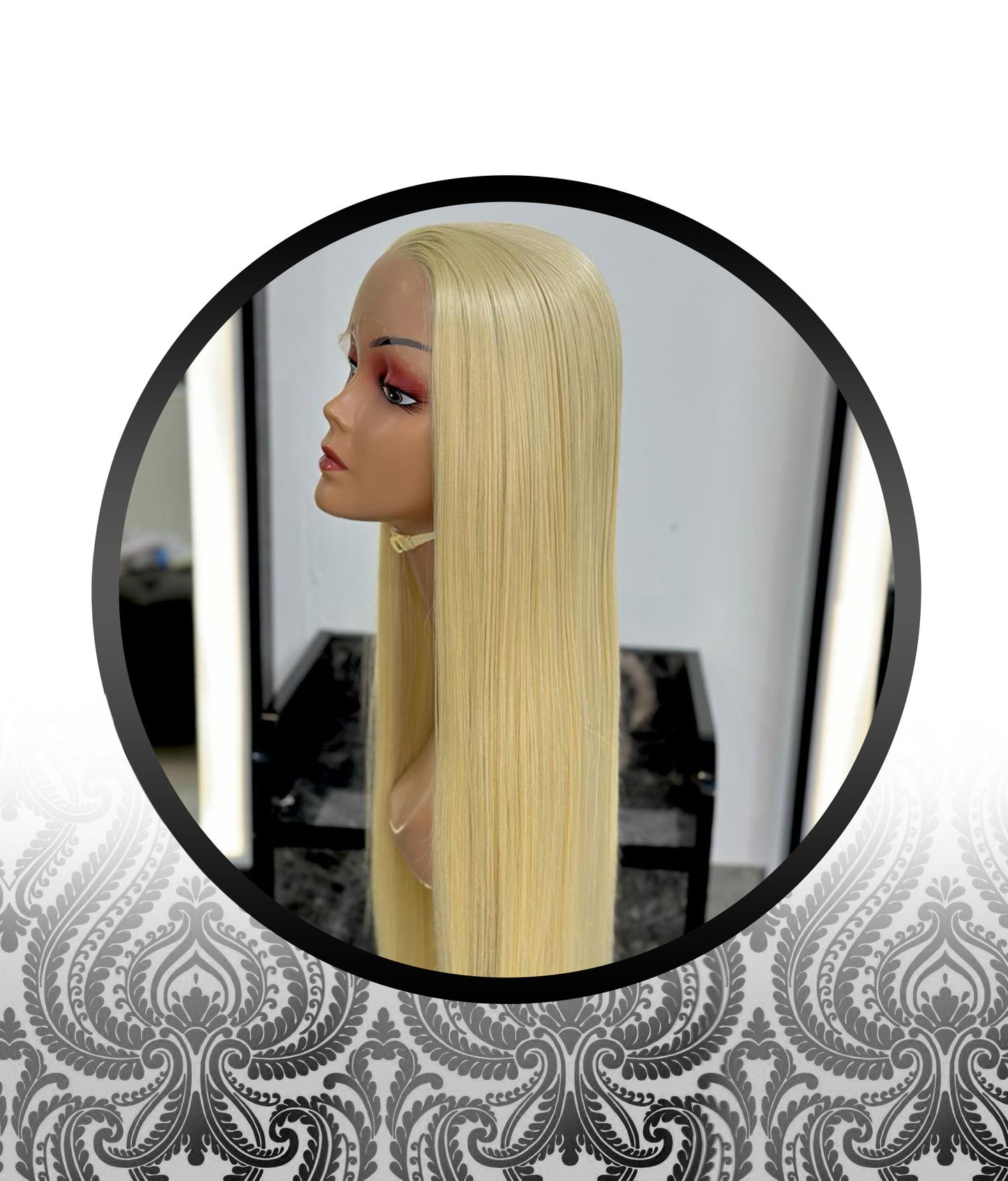 24" 100% HB Blonde Glueless Lace Frontal