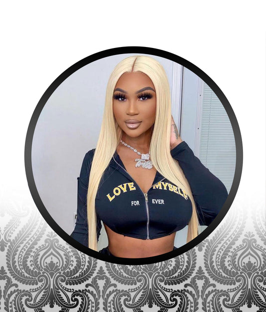 24" 100% HB Blonde Glueless Lace Frontal