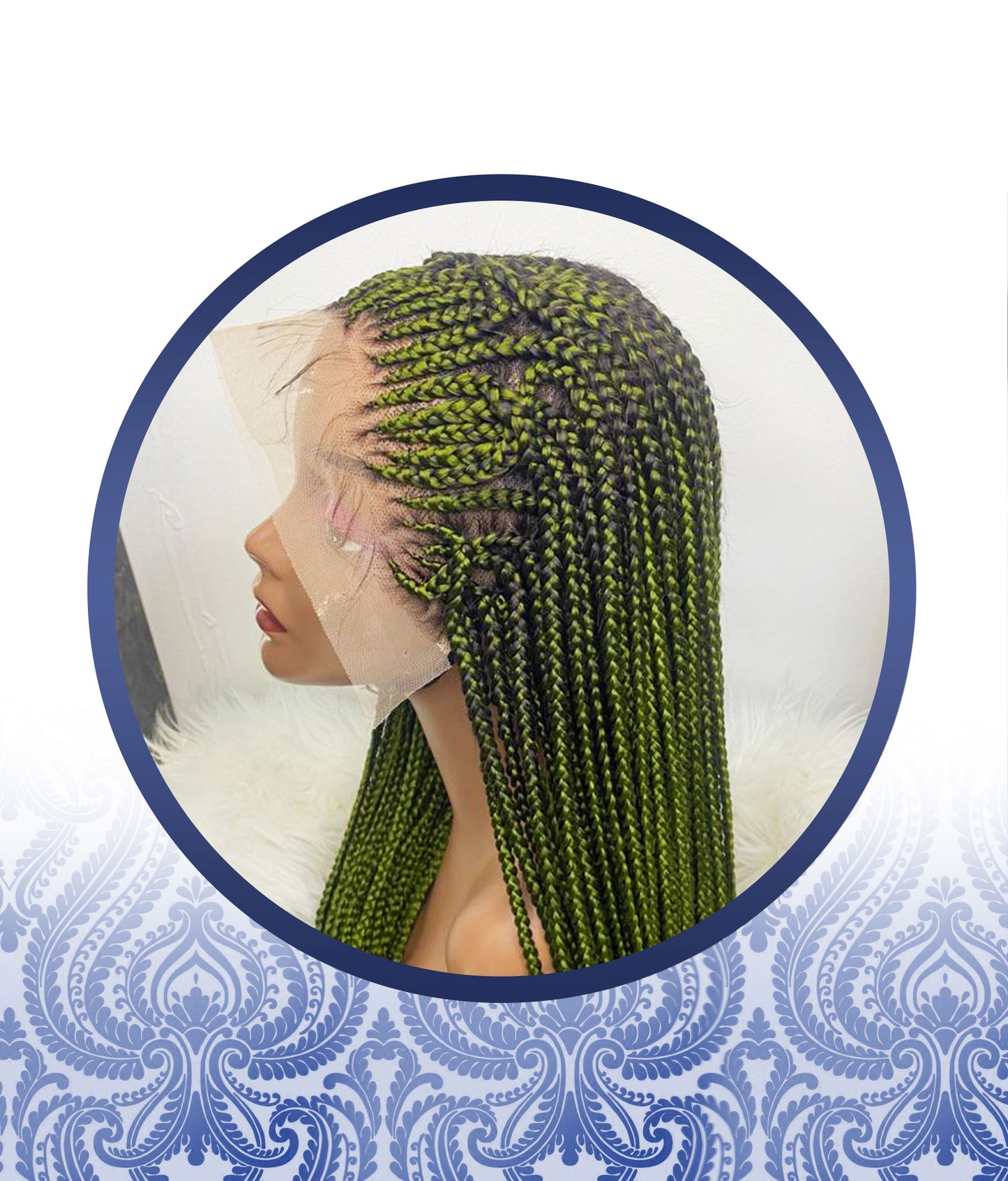 Full Frontal Weaved Braided Wig