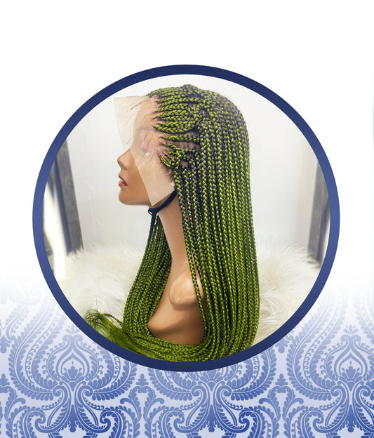 Full Frontal Weaved Braided Wig