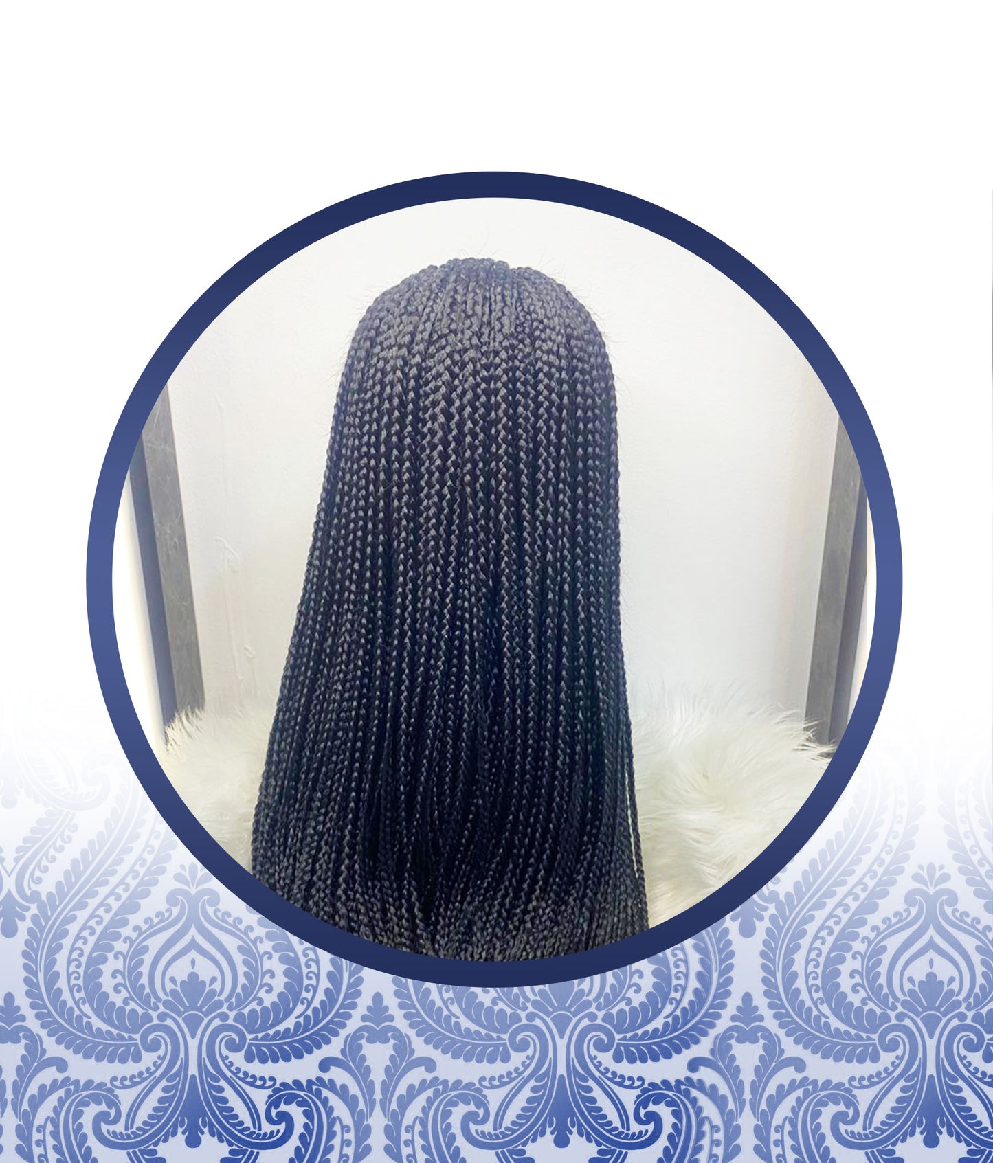 Braided 4x4 Beaded Fringe Wig