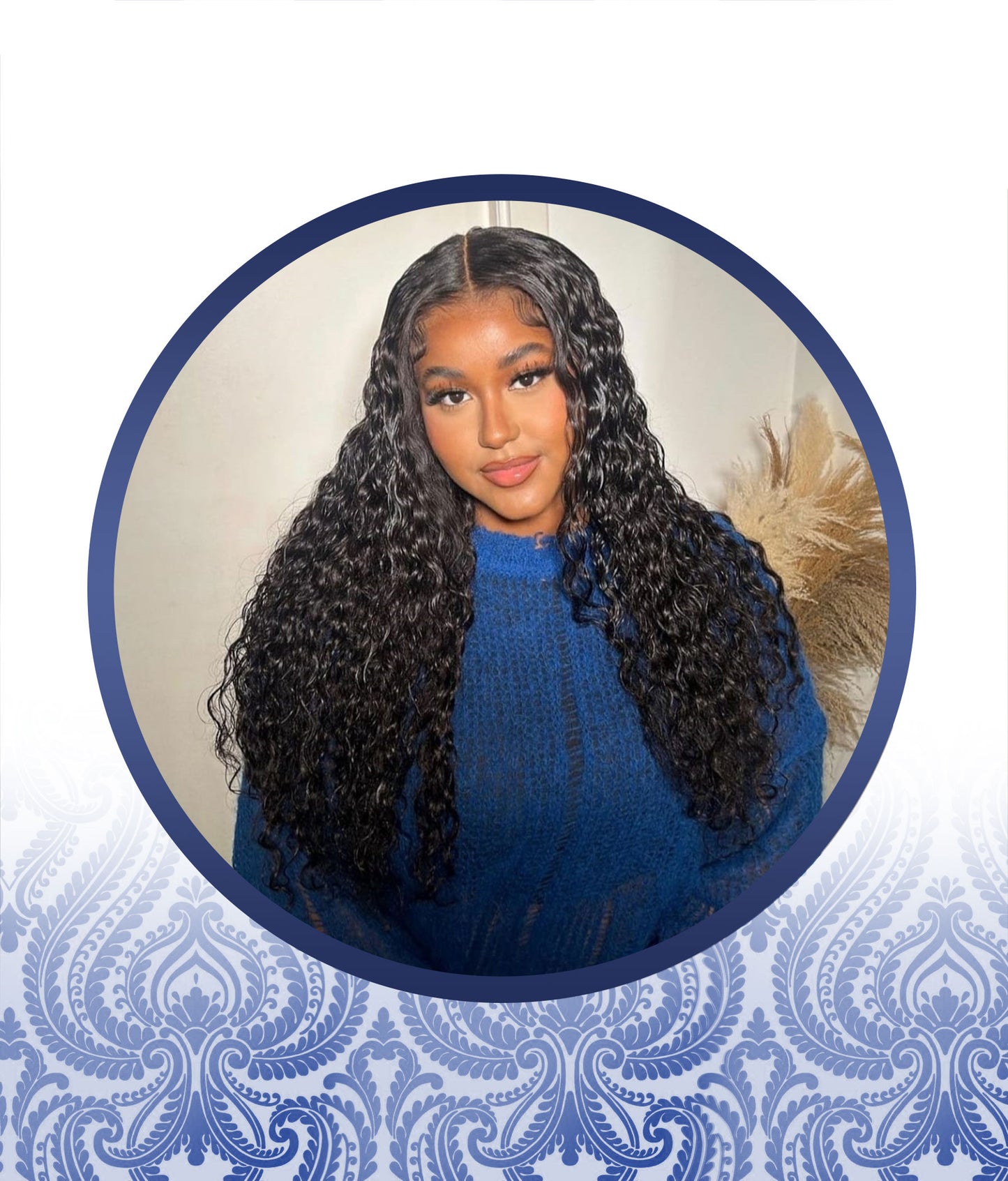 24" 4x4 Glueless Ready to-go Malaysian Water Curl Lace Wig