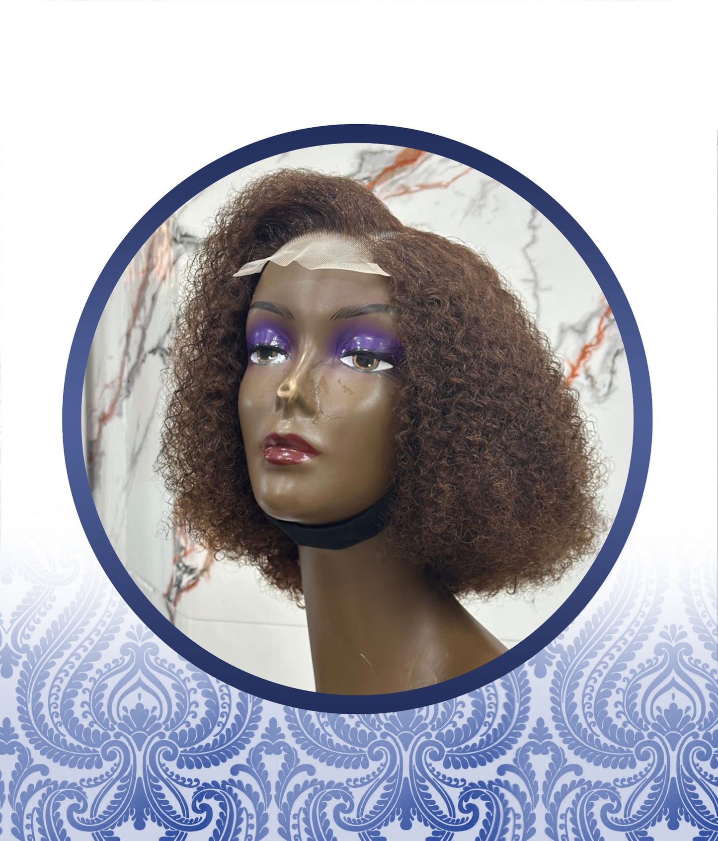 10″ 4×4 Side-Part Ready-to-Go Chocolate Brown Glueless Kinky Bob