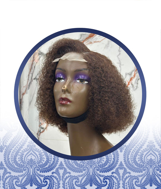 Kinky 4x4 Chocolate Brown Side-Part Ready-to-Go Glueless Bob